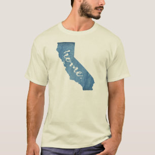 Californisch huis met houtnerf t-shirt