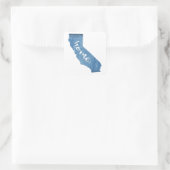 Californisch huis met houtnerf vierkante sticker (Tas)