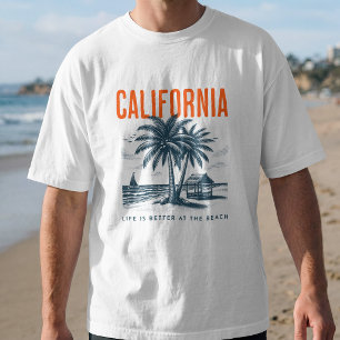Californisch Leven Is Beter Op Het Strand T-shirt