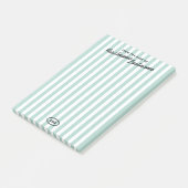 Californisch resort geïnspireerde gestreepte notit post-it® notes (Schuin)