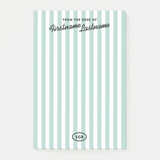 Californisch resort geïnspireerde gestreepte notit post-it® notes (Voorkant)