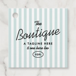 Californisch Resort Gestreepte Boutique Vierkante Bedankjes Labels