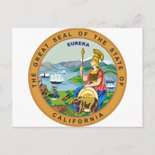 Californisch Staatszegel Briefkaart (Voorkant)