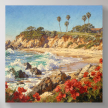 Californisch Strand | Impressionistische Kustkunst