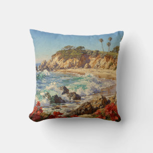 Californisch Strand Impressionistische Kustkunst Kussen