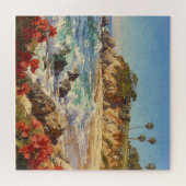Californisch Strand | Impressionistische Kustkunst Legpuzzel (Horizontaal)