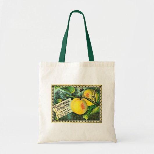 Californische abrikozen -  kratellabel tote bag (Voorkant)