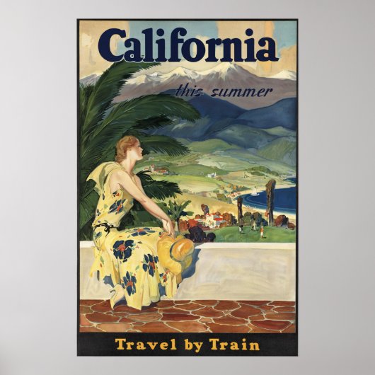 Californische  Amerikaanse reisposter Poster (Voorkant)