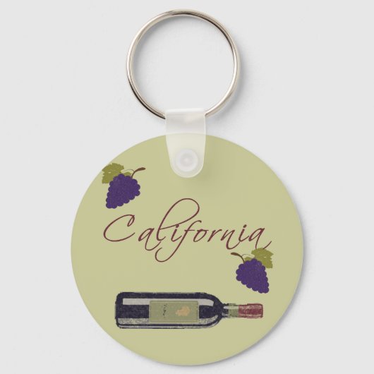 Californische antieke wijnfles sleutelhanger (Voorkant)