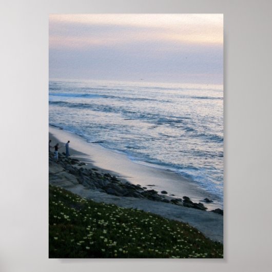 Californische Beach Sunset Custom Poster Print (Voorkant)