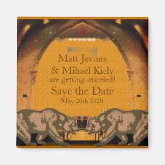 Californische Beer Grooms Gay Wedding Aankondiging Magneet