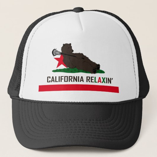 Californische Beer Lacrosse Trucker Pet (Voorkant)