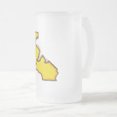 Californische beer statesymbool uit mok van bier (Voorkant rechts)