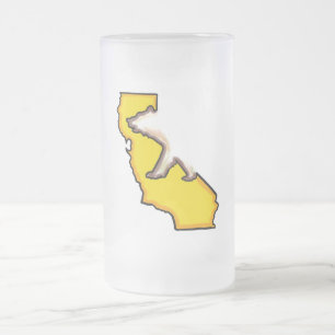Californische beer statesymbool uit mok van bier