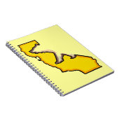 Californische beer, symbool gele laptop notitieboek (Rechterzijde)