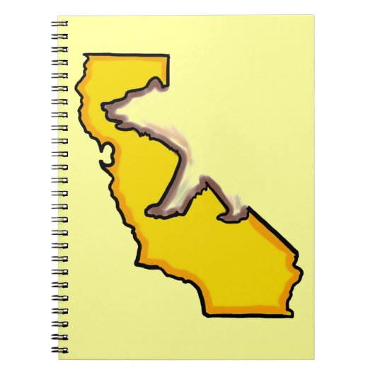 Californische beer, symbool gele laptop notitieboek (Voorkant)