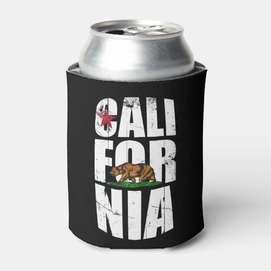 Californische Beer Vlag Blikjeskoeler (Blikje Voorkant)