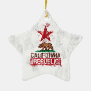 Californische Beer Vlag Schilderstijldecor Keramisch Ornament
