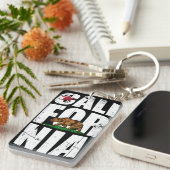 Californische Beer Vlag Sleutelhanger (Voorkant Rechts)
