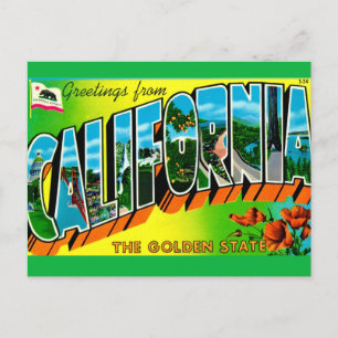 Californische begroetingsansichtkaart Briefkaart