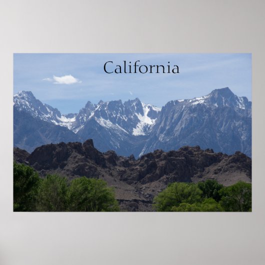 Californische Bergen Poster (Voorkant)