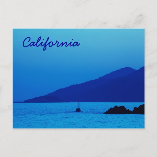 Californische blauwe briefkaart (Voorkant)