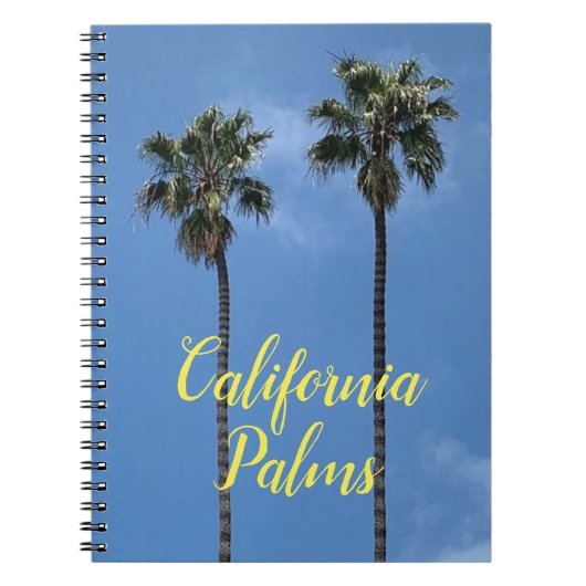 Californische Blauwe Lucht Palmboom Notitieboek (Voorkant)