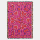 Californische bloem in roze en rood deken (Voorkant Verticaal)