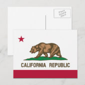 Californische briefkaarten onder de vlag van Calif (Voorkant / Achterkant)