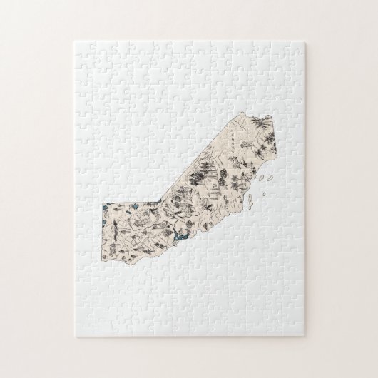 Californische  Californische kaart van het Afbeeld Legpuzzel (Verticaal)