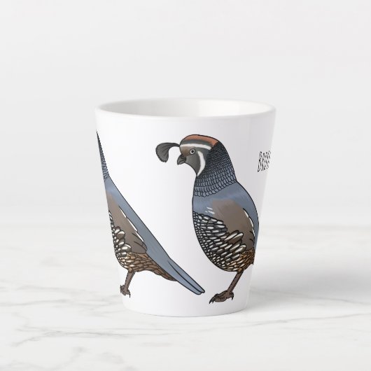 Californische cartoon latte mok (Voorkant)