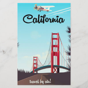 Californische cartoone reisposter briefpapier