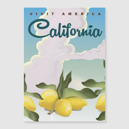 Californische citroenen vintage reisprint. (Voorkant)