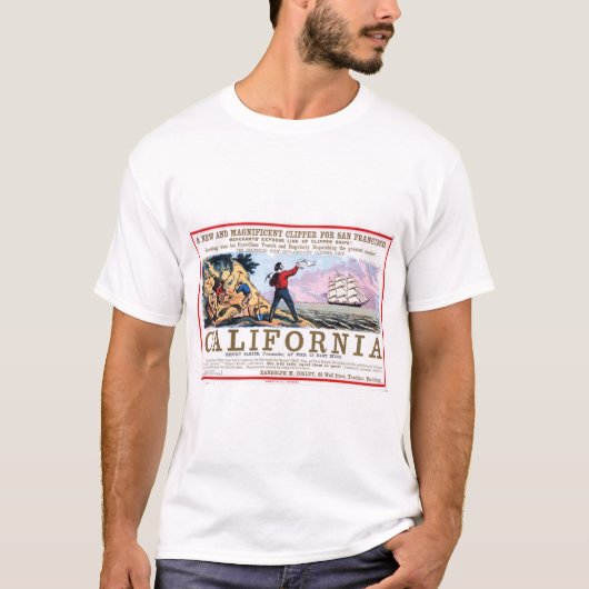Californische Clipper zeilen T-shirt (Voorkant)