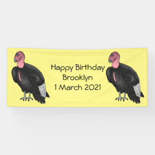 Californische condor vogel cartoon illustratie spandoek