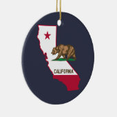 Californische contouren en vlag keramisch ornament (Rechts)