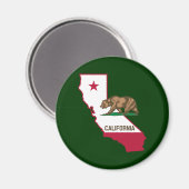 Californische contouren en vlag magneet (Voorkant / Achterkant)
