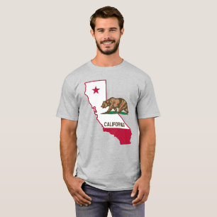 Californische contouren en vlag t-shirt