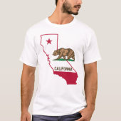 Californische contouren en vlag t-shirt (Voorkant)