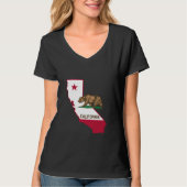 Californische contouren en vlag t-shirt (Voorkant)