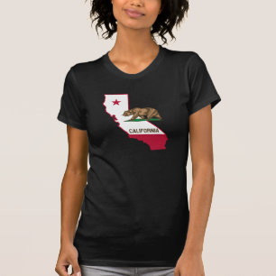Californische contouren en vlag t-shirt