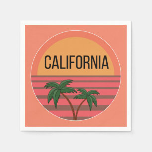 Californische Cute Design Cadeau-ideeën Sunset Pal Servet
