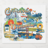 Californische dromen bier etiket (Enkel label)