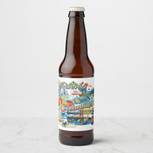Californische dromen bier etiket (Voorkant)