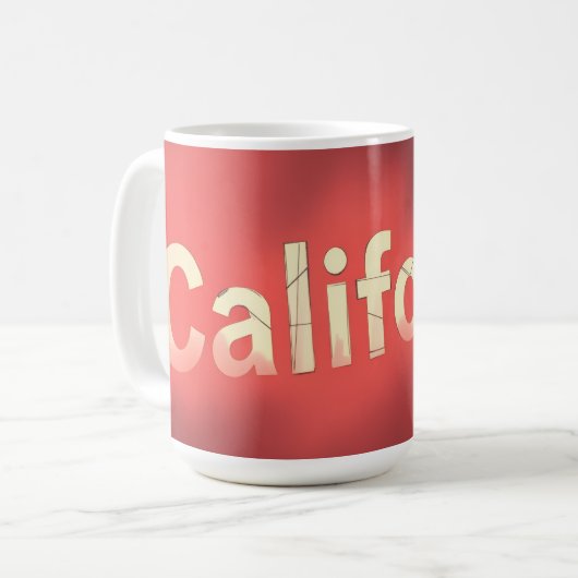 Californische Droom Vibes Koffiemok (Voorkant links)