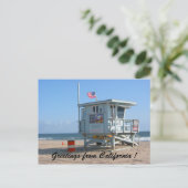 californische groeten briefkaart (Staand voorkant)