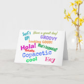 Californische groeten! Kaart (Gele Bloem)