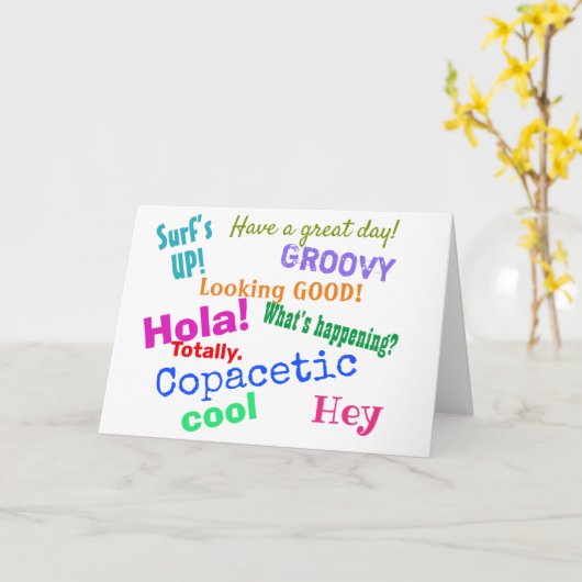 Californische groeten! Kaart (Gele Bloem)