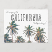 Californische huwelijksreis Bestemming Trouwdatum  Briefkaart (Voorkant)