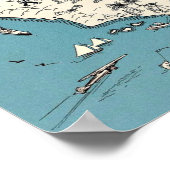  Californische kaart Poster (Hoek)